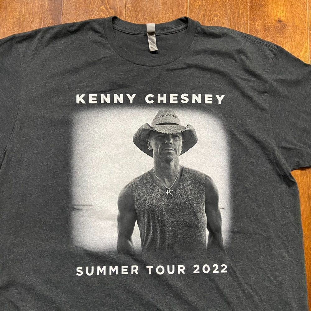 Canvas Kenny Chesney Here & Now Tour Concert Country Grey T-Shirt Men's Size XL - Picture 2 of 8